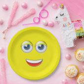 Assiettes En Carton Happy Face Emoji (Fête)