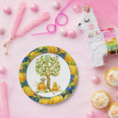 Assiettes En Carton Happy Fall Harvest Halloween Party Citrouille Patc (Fête)