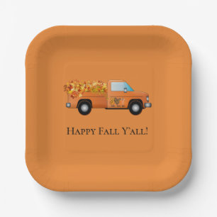 Assiettes En Carton Happy Fall Y'all Plaque papier