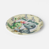 Assiettes En Carton  Happy First Birthday  (Angle)