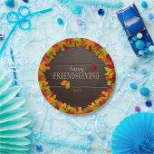 Assiettes En Carton Happy Friendsgiving Plaque papier personnalisée (Fête)