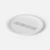 Assiettes En Carton Happy Graduation Code binaire de l'ordinateur (Angle)