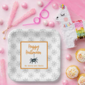 Assiettes En Carton Happy Halloween araignée cobweb pas de truc juste (Fête)