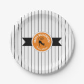 Assiettes En Carton Happy Halloween Chat noir & Stripes ID686 (Devant)
