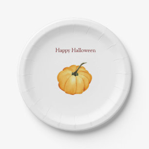 Assiettes En Carton Happy Halloween citrouille aquarelle Plaque papier