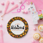 Assiettes En Carton Happy Halloween Concept Typographie (Fête)