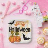 Assiettes En Carton Happy Halloween design (Fête)