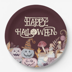 Assiettes En Carton Happy Halloween Éffrayant