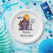 Assiettes En Carton Happy Halloween Haunted House Party (Fête)