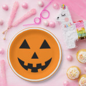 Assiettes En Carton Happy Halloween Jack'o Lantern Pumpkin Face (Fête)