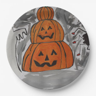 Assiettes En Carton Happy Halloween plaque papier