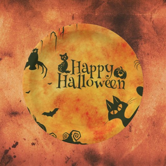Assiettes En Carton Happy Halloween Plaques de papier