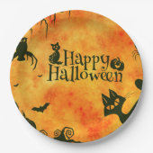 Assiettes En Carton Happy Halloween Plaques de papier (Devant)