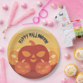 Assiettes En Carton Happy Halloween! Pumpkins Paper Plate (Fête)