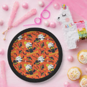 Assiettes En Carton Happy Halloween Vampire Plaque en papier chaume (Fête)