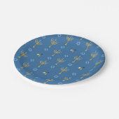 Assiettes En Carton Happy Hanoukka Plaque en papier (Angle)