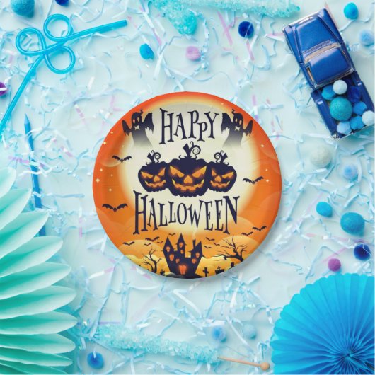 Assiettes En Carton Happy Haunween (Fête)