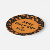 Assiettes En Carton Happy Howl-O-Ween Personalized Dog Halloween (Angle)