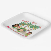Assiettes En Carton Happy Hula Days Plaque papier (Angulaire)