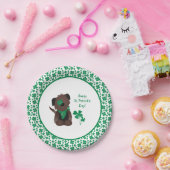 Assiettes En Carton Happy Jour de la Saint Patrick Chien quatre feuill (Fête)