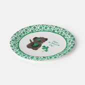 Assiettes En Carton Happy Jour de la Saint Patrick Chien quatre feuill (Angle)