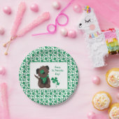 Assiettes En Carton Happy Jour de la Saint Patrick Chien quatre feuill (Fête)