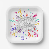 Assiettes En Carton Happy new year (Recto)
