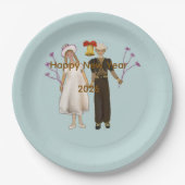 Assiettes En Carton Happy New Year 2026 (Devant)