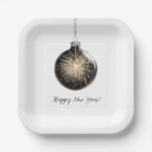 Assiettes En Carton Happy New Year Fireworks Ball (Recto)