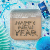 Assiettes En Carton Happy New Year Seashore (Fête)