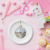Assiettes En Carton Happy New Year Silver Ball (Fête)