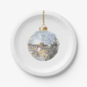 Assiettes En Carton Happy New Year Silver Ball (Devant)
