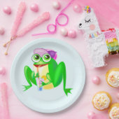 Assiettes En Carton Happy Party Frog Plaques papier Couleur personnali (Fête)