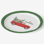 Assiettes En Carton Happy Pawlidays Français Bulldogs Camion de ramass (Angle)