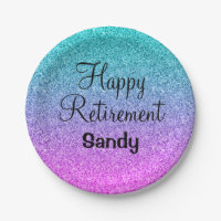 Happy Retraite Ombre rose bleu violet Parties scin