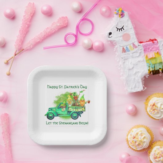 Assiettes En Carton Happy St. Patrick's Day, Let the Shenanigans Begin (Fête)