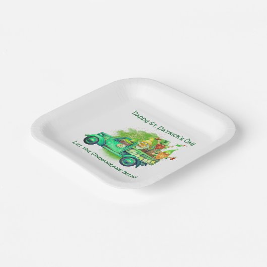 Assiettes En Carton Happy St. Patrick's Day, Let the Shenanigans Begin (Angulaire)