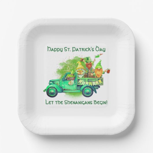 Assiettes En Carton Happy St. Patrick's Day, Let the Shenanigans Begin (Recto)