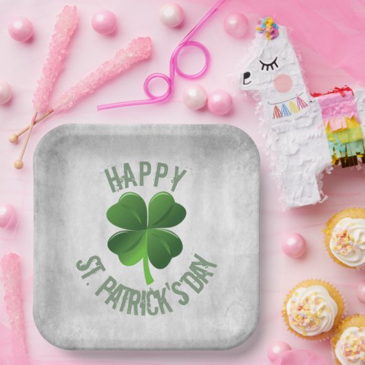 Assiettes En Carton Happy St. Patrick's Day Paper Plate (Fête)