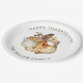 Assiettes En Carton Happy Thanksgiving (Angle)