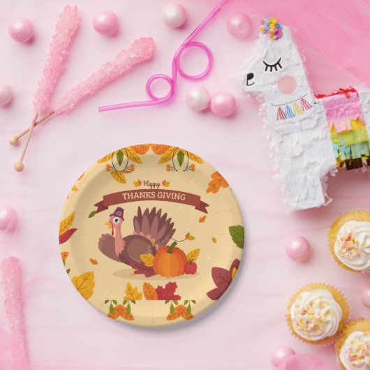 Assiettes En Carton Happy Thanksgiving (Fête)