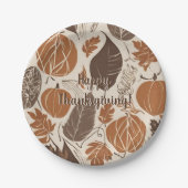 Assiettes En Carton Happy Thanksgiving (Devant)