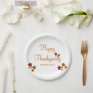 Assiettes En Carton Happy Thanksgiving