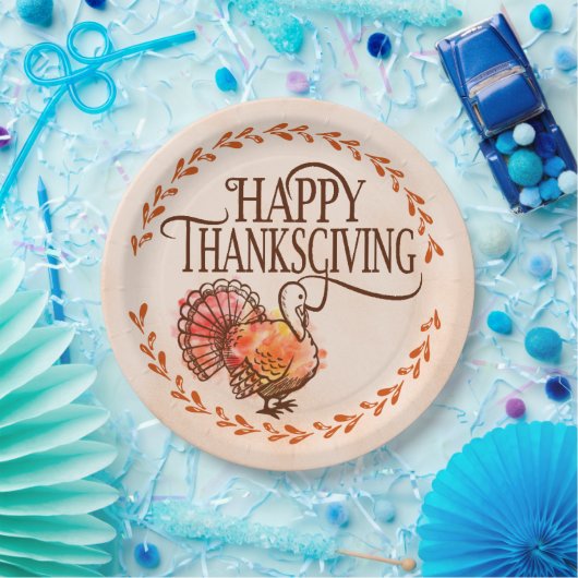 Assiettes En Carton Happy Thanksgiving (Fête)