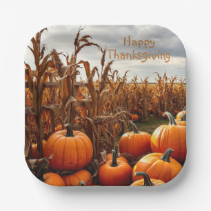 Assiettes En Carton Happy Thanksgiving