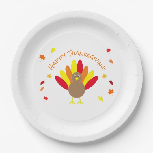 Assiettes En Carton Happy Thanksgiving (Devant)