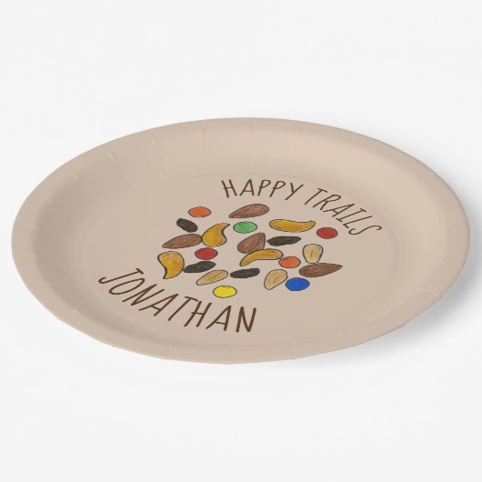 Assiettes En Carton Happy Trails Camping Trail Mix Goodbye Retirement (Angle)