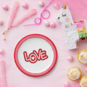 Assiettes En Carton Happy Valentine Day (Fête)