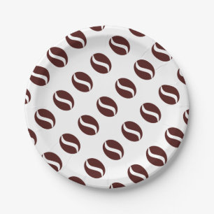 Assiettes En Carton Haricot de café funky
