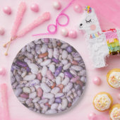 Assiettes En Carton Haricots cool blancs et violets brillants (Fête)